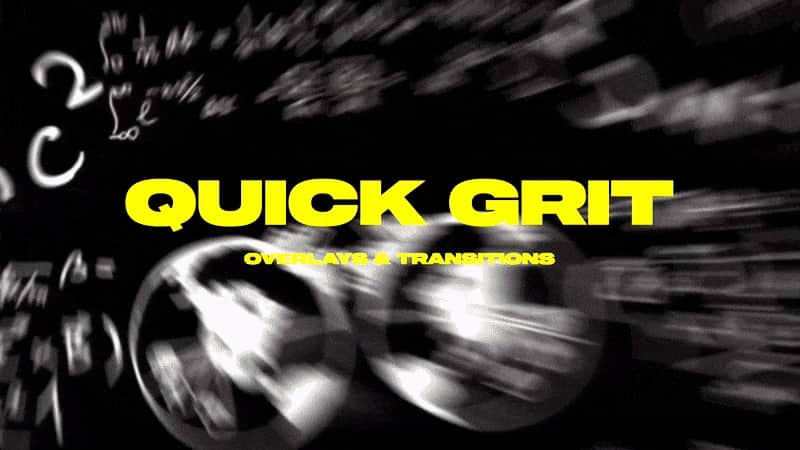 QUICK GRIT Overlay & Transition Pack | Video Editing Assets | GFXVault