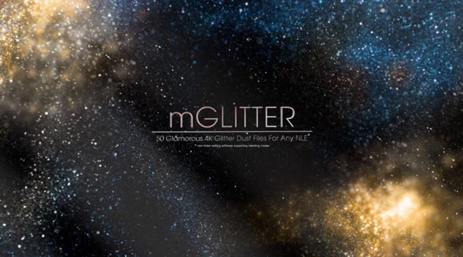 MotionVFX – MGlitter: 50 Glamorous 4K Glitter Dust Files for Any NLE