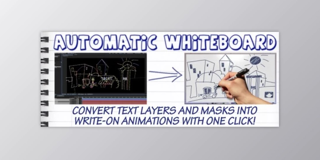 AeScripts Automatic Whiteboard v1.0 Pre-Activated for AE (Win, Mac)