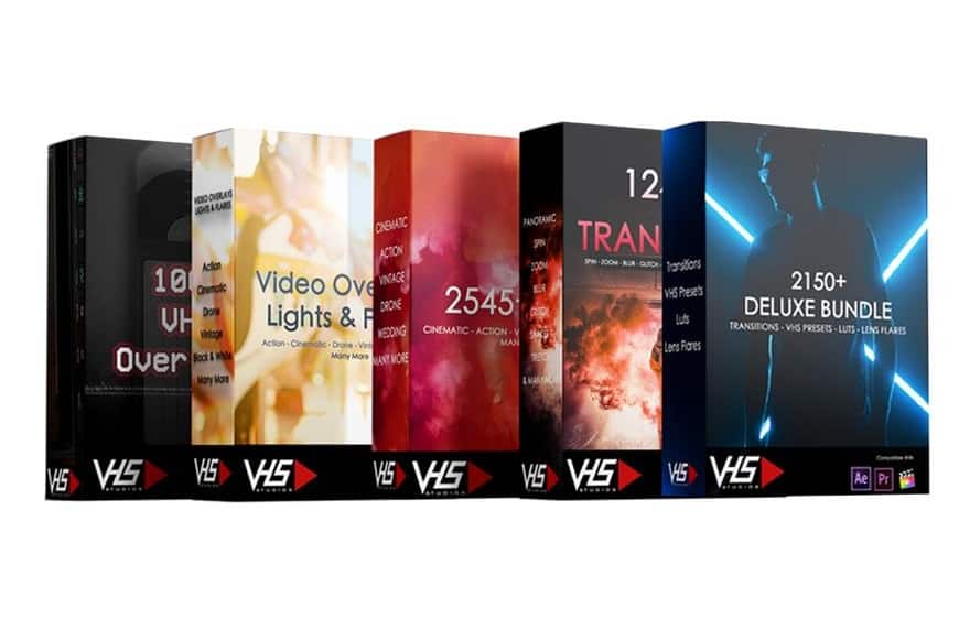 VHS 2150+ All Inclusive Deluxe Bundle – Adobe Premiere Pro + Final Cut Pro Transitions