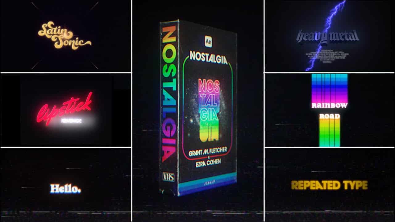 Ezra Cohen Nostalgia: Create Retro Titles with Ease | After Effects