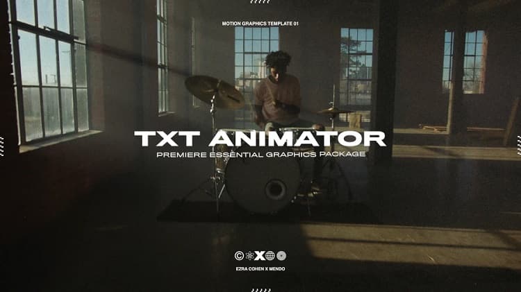 Ezra Cohen TXT Animator – Premiere Pro & FCPX | GFXVault