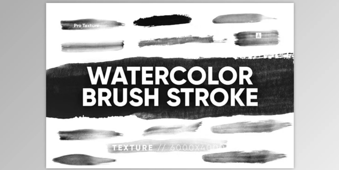 30 Watercolor Brush Stroke Texture - 91600551