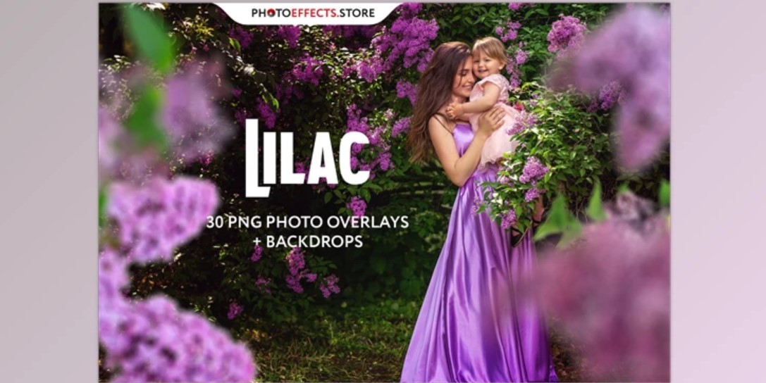 30 Lilac Photo Overlays | Download on GFXVault